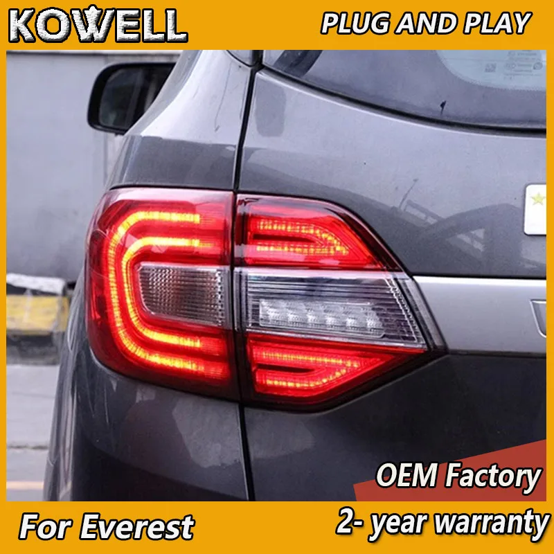 Car Styling for Ford Everest Tail Light 2016-2018 Ford Endeavour Tail Lights DRL+Brake+Turn Signal+Reversing+Fog