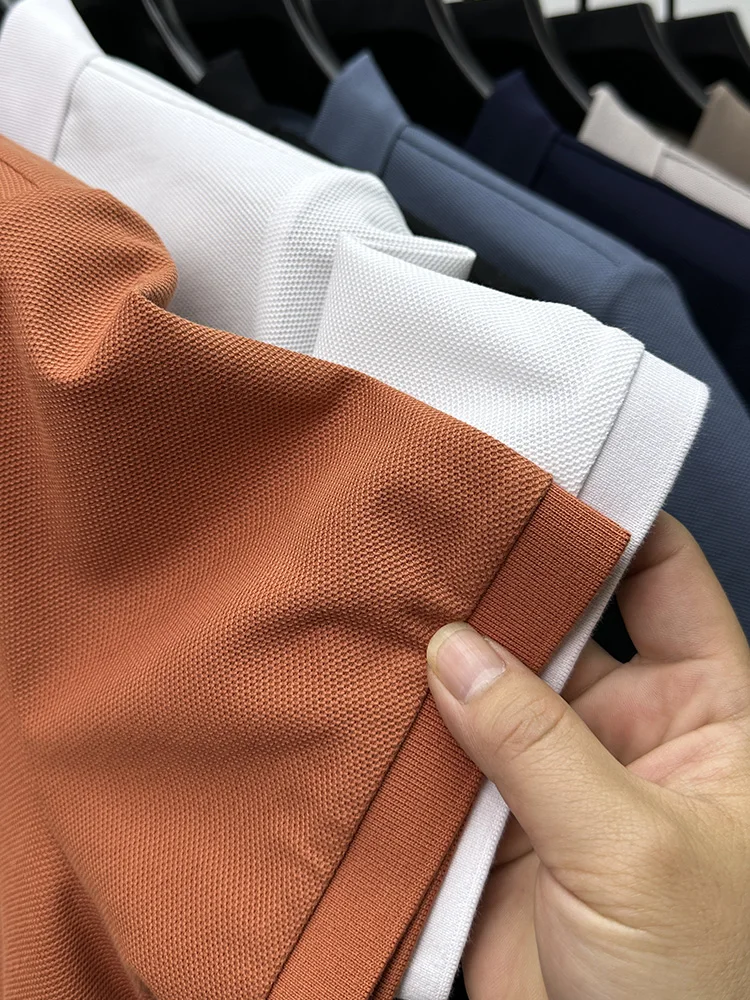 Light Luxury Brand Lapel Men's Short-sleeved High-quality Summer Wear Trendy Shield Embroidered Men's T-shirt Fashion Polo Shirt image 6