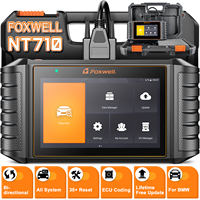 FOXWELL NT710 fit for BMW OBD2 Scanner Bi-Directional All System Diagnostic Scan Tool Battery Registration ECU Coding Oil ABS