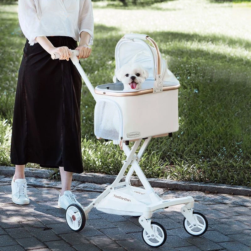 Limited Edition Lightweight Travel Pet Stroller Breathable Pet Basket Detachable - Vehicle Mounted Pet Safety Basket Dog Cart