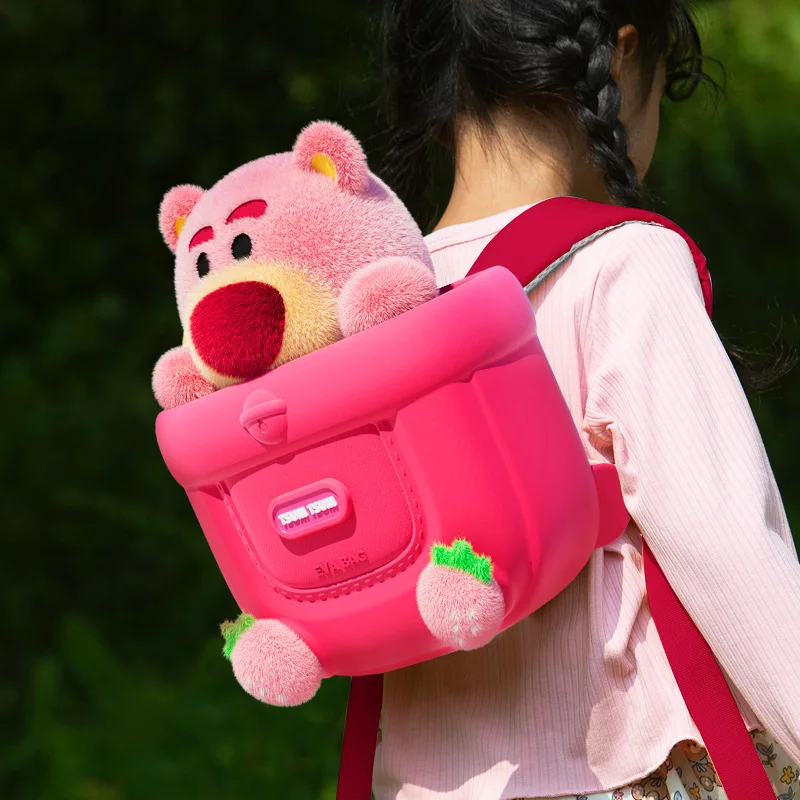 Disney Anime Cartoon Plush Doll Mickey Mouse Lotso Funny Travel  Backpacks For Boys And Girls Light-weight School Toddlers Bags