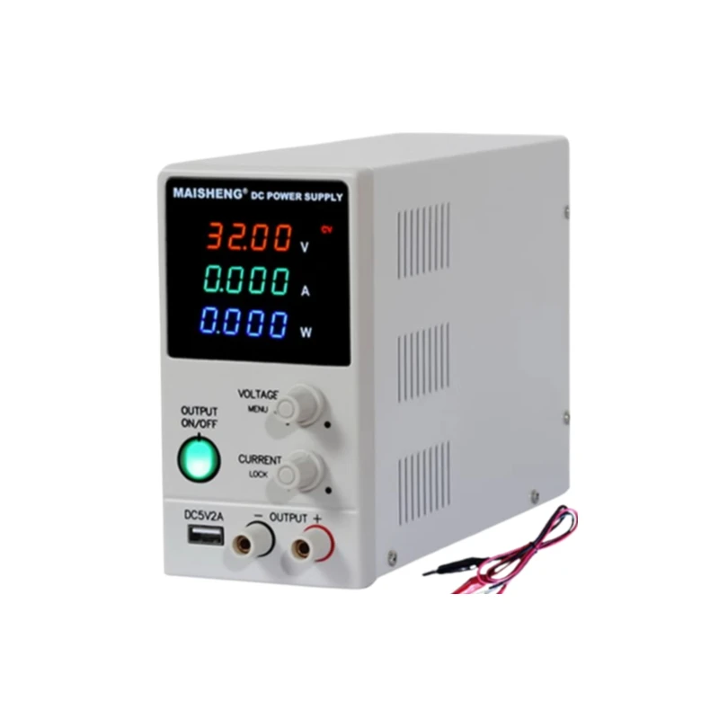 Mini Digital Display Adjustable Voltage Adjustable DC Power Supply Adjustable Voltage 30V5A Test Maintenance Power Supply 15V2A