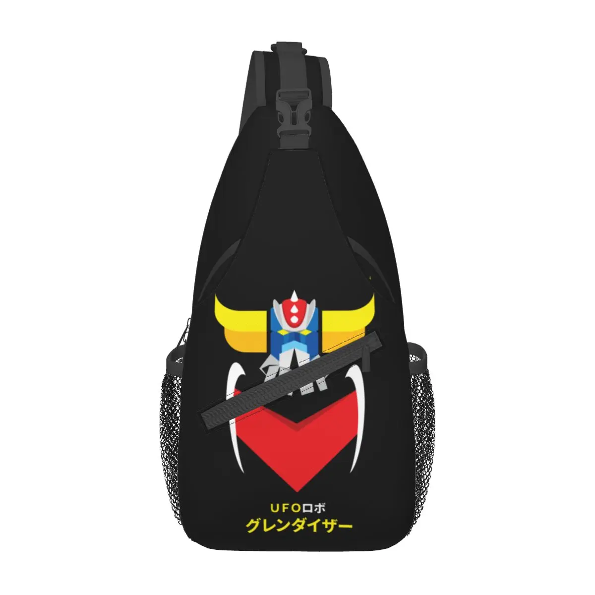 Grandizer-mochila de Anime japonés para deportes al aire libre, bolso de hombro cruzado en el pecho, mochilas de día, OVNI, Robot, paquete genial