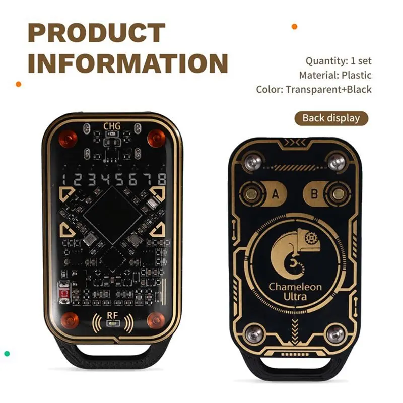 ●Chameleon Ultra V3.0 RFID Smart Card Emulator Reader 125Khz 13.56Mhz ID IC Smart Card Tag Copyer +3X UID/CUID Keychain