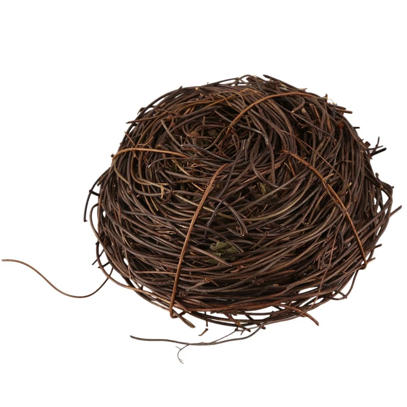 3X Handmade Vine Twig Bird Nest Home Nature Craft Holiday For Photo Garden Decor