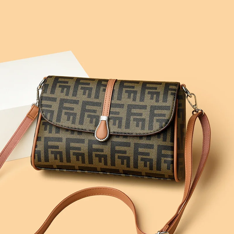 

‌SS 2025 Retro Print Letter Bag Women's Crossbody Shoulder Tote Small Square Viral Everyday Purse