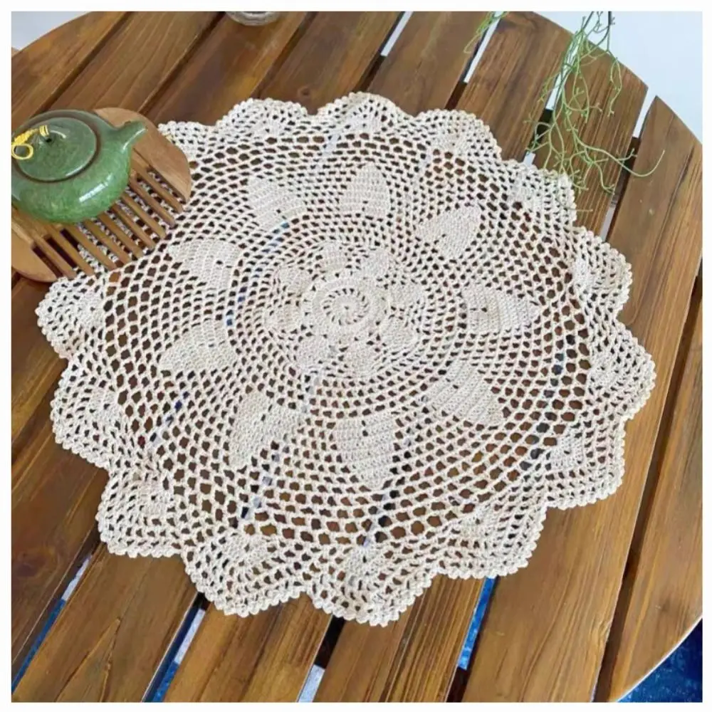 

New Round Crochet Doilies Crochet Cotton 35/40CM Cotton Doilies Table Mats