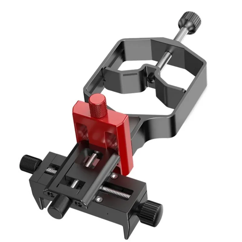 Three-Axis Metal Phone Holder Adapter, Multi-Function Mount for Astronomical Telescope & Microscope Photography