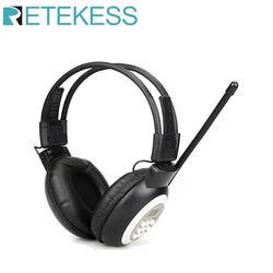 RETEKESS TR101 FM 헤드폰 라디오 수신기 회의 동시 통역을위한 무선 헤드셋 라디오 이어폰 수신기