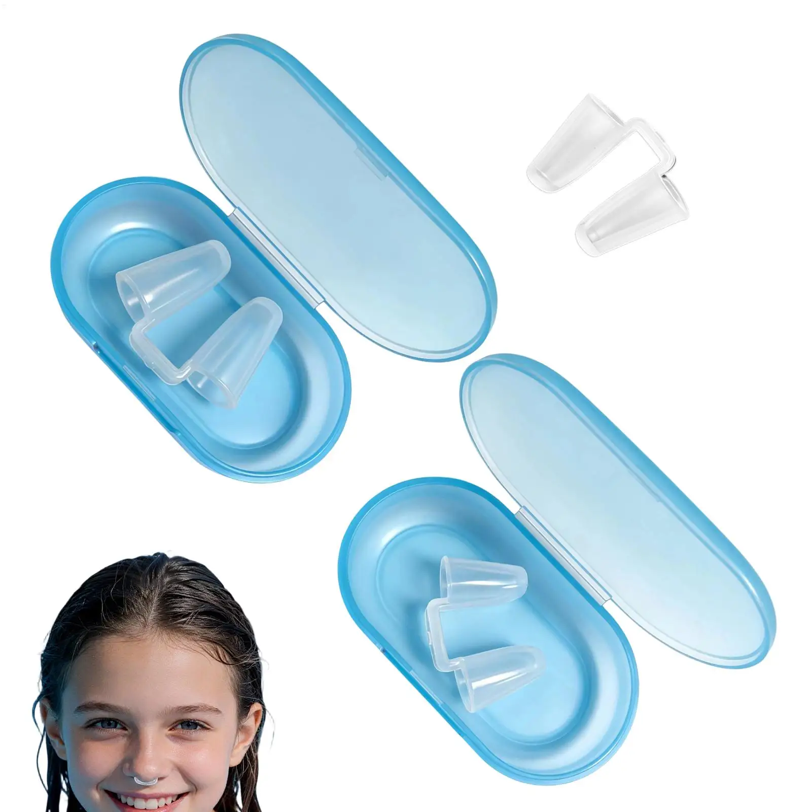 Soft Silicone Nose Clips for Swimming Snorkeling Leakproof Anti-choking Nose Plugs Lightweight Water Sports Gear for Pool