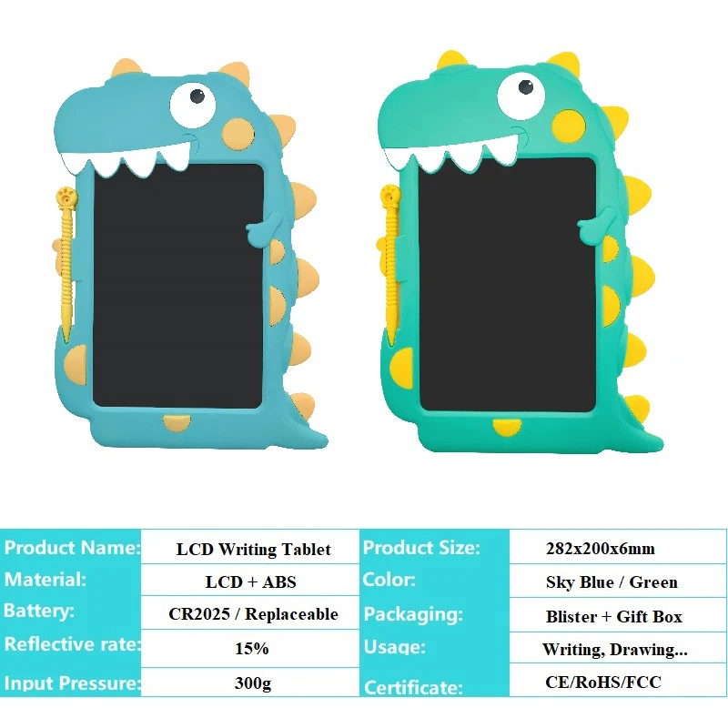 Мультяшная одноглазая форма дракона, ЖК-доска для рукописного ввода, детские развивающие игрушки, креативный детский планшет для рисования