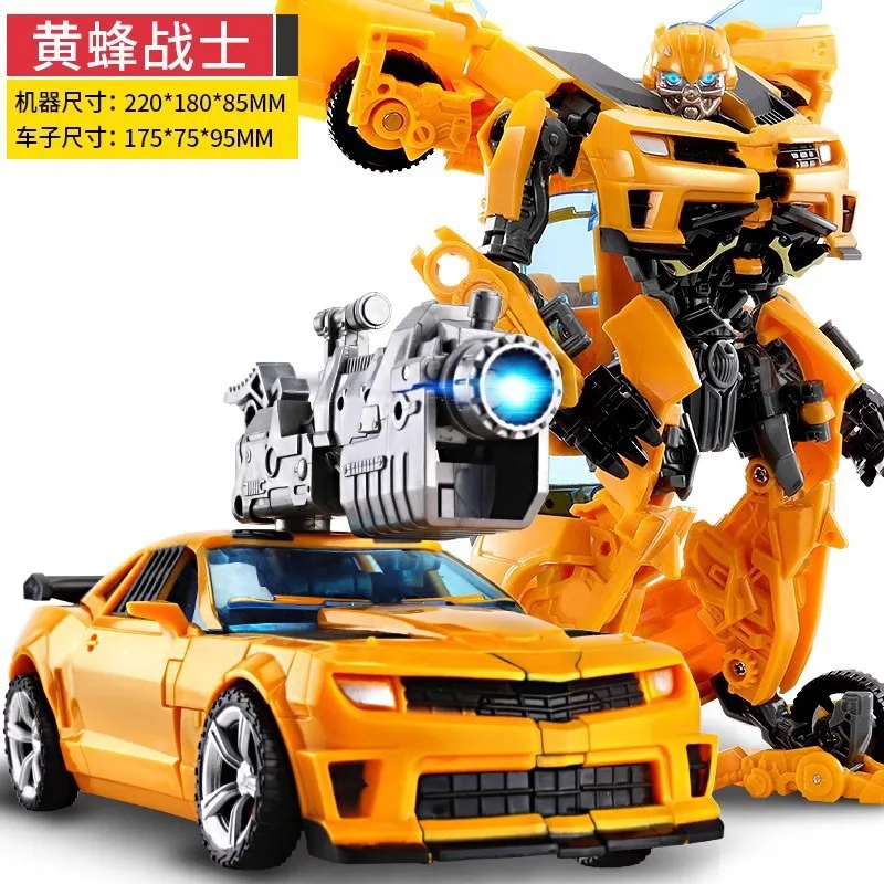 Coche de juguete transformador para niños, robot avispa, figura optimus, columna, dinosaurio, versión de aleación, niño