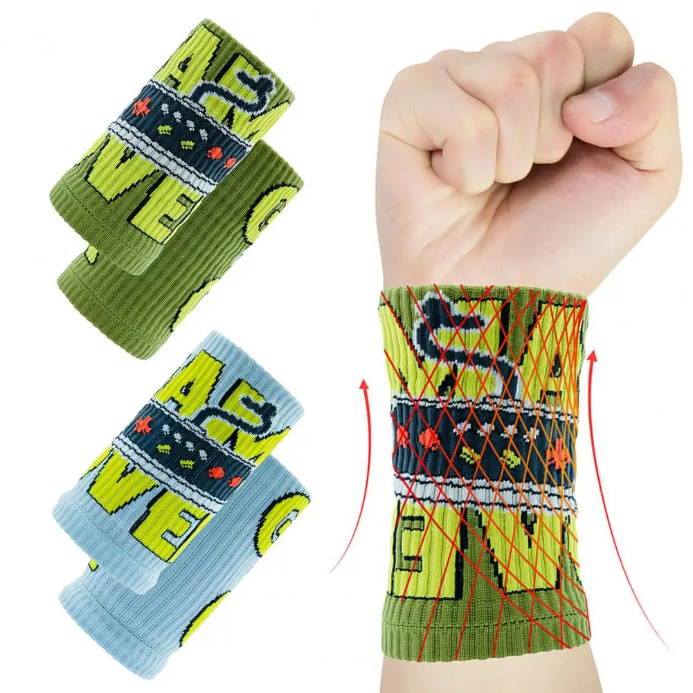 1 Pair Wristbands Useful Nylon Sports Wristbands Tennis Basketball Wrist Guards for Sports