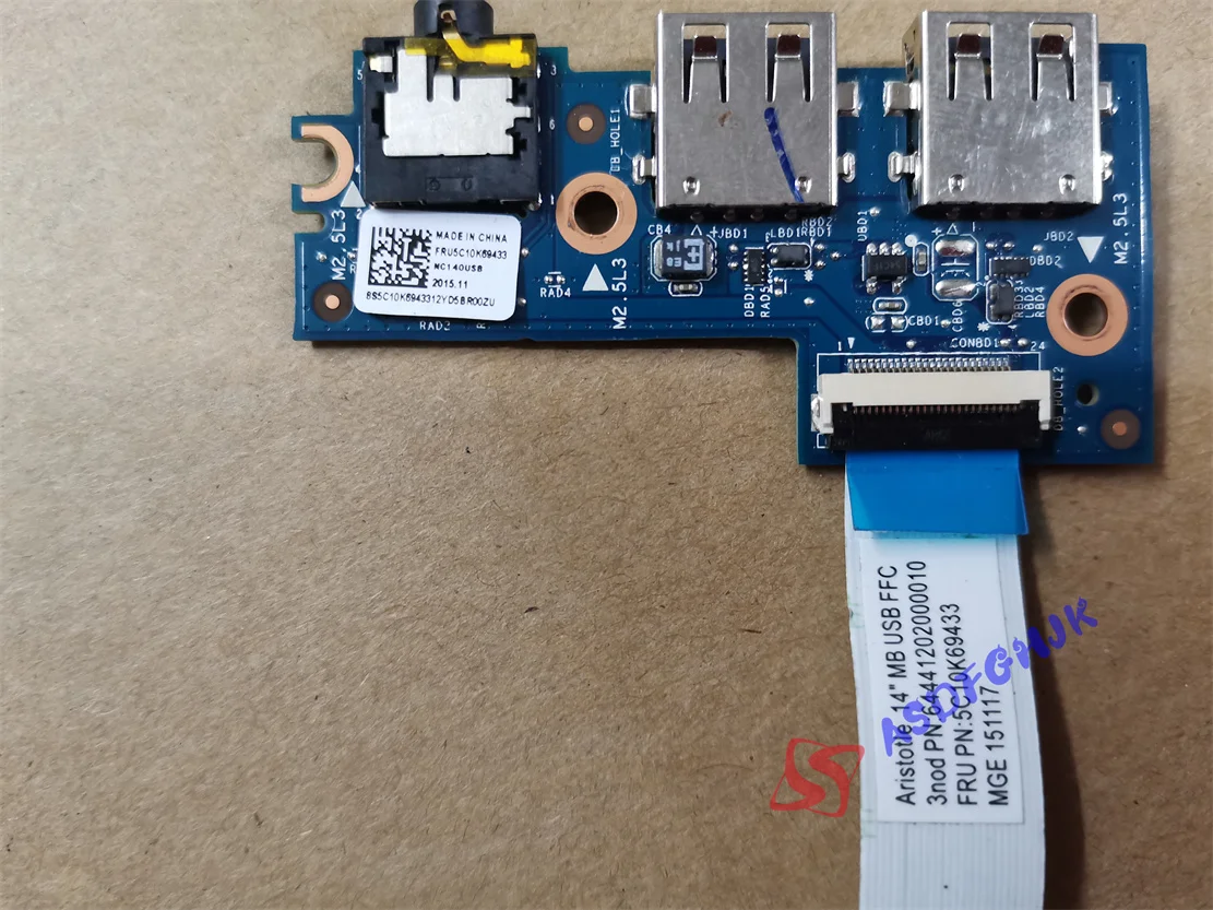 Genuine FOR Lenovo IdeaPad 100S-14IBR USB Board With Cable 5C10K69433 fully tested