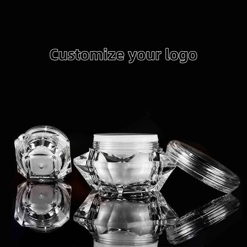 【Logo Custom】50Pcs Customized Transparent 5g10g15g Cream Eye Cream Bottle Day and Night Cream Trial Pack Sample Plastic Jars - view 6