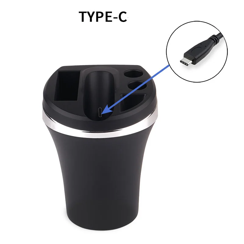 New Charging Stand for Iqos 4 ILUMA Car Charger Ashtray Storage Cup Cigarette Holder Type-C Port Organizer Portable