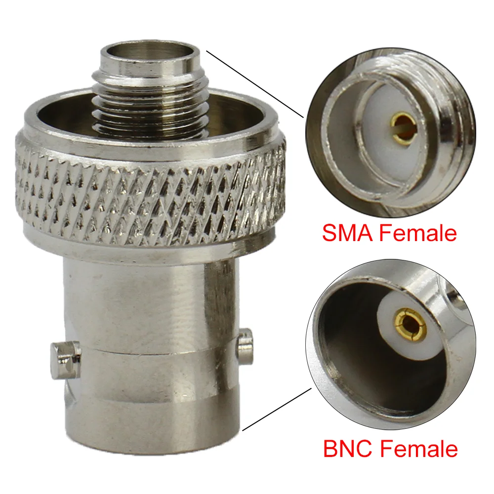 1/3/5/10pcs BNC (Q9)  to SMA RF Copper Connector Female Male Jack Converter BNC/SMA-KJ Disc Nickel Plated for FPV Antennas Wi-Fi