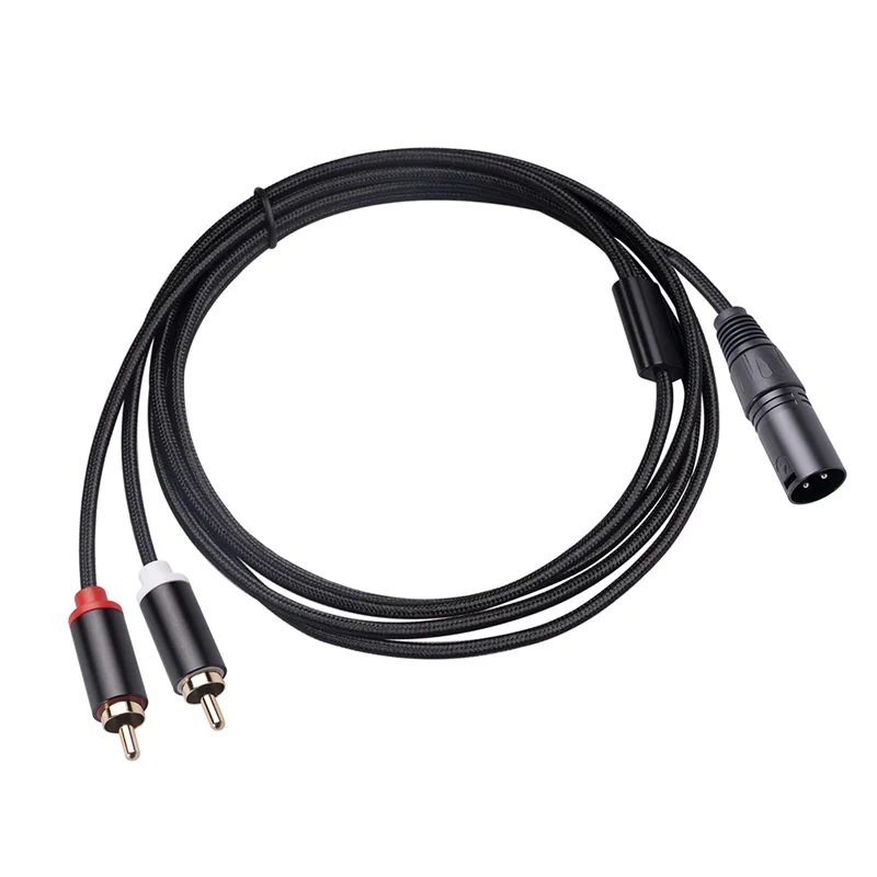 Cavo audio da XLR a doppio A1 XLR maschio da 3 pin a doppia spina maschio Cavo audio stereo Amplificatore Spina di miscelazione Cavo AV 1M