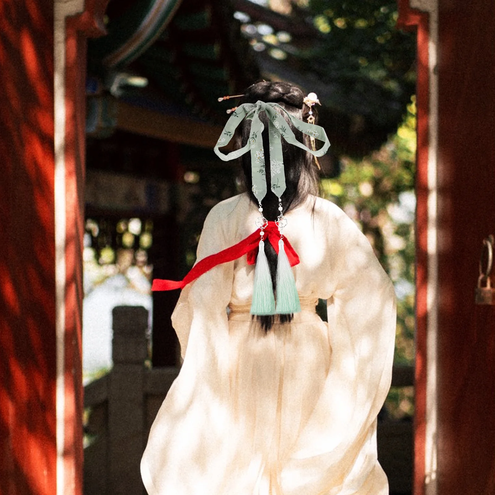 

Повязка на голову в стиле ханьфу с кисточками и лентами, традиционное украшение для косплея и повседневной моды