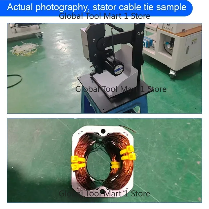 Automatic Nylon Cable Tie Tying Machine 100-200mm Adjustable Stator Photovoltaic Wire Harness Nylon Cable Ties Binding Machine