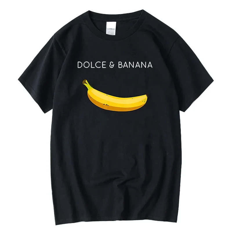 

Men's T-shirt High Quality 100% Cotton Funny Banana Printing Summer Cool Casual Loose O-neck Men Short Sleeve T-shirt Male Tops
