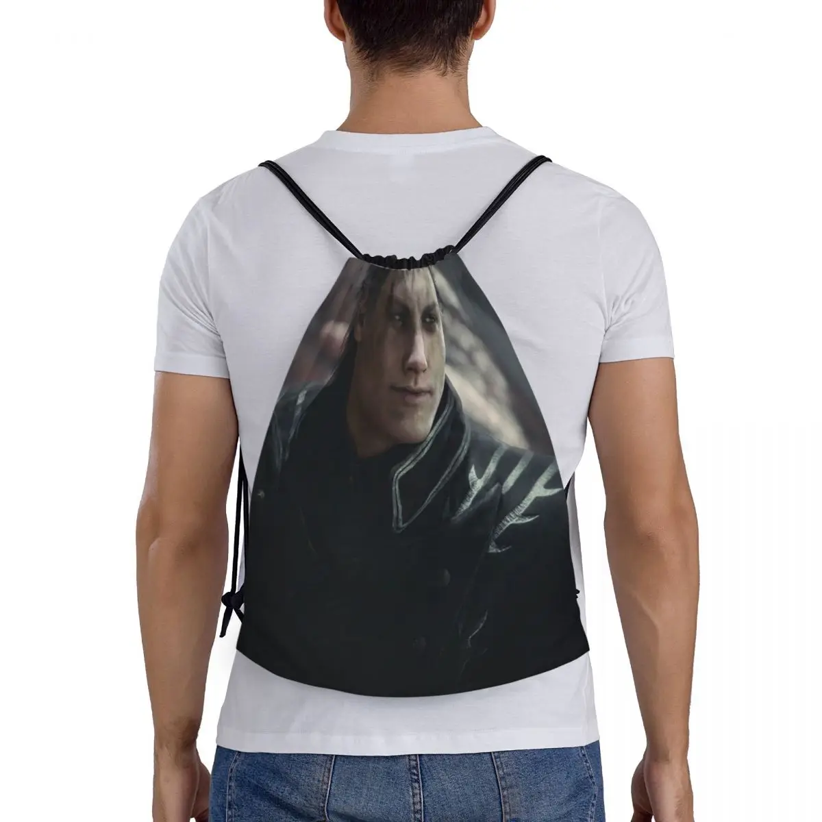 

Vergil From The Devil May Cry Seri Backpacks Casual Portable Drawstring Bags Sports Bag Book Bags For Man Woman School