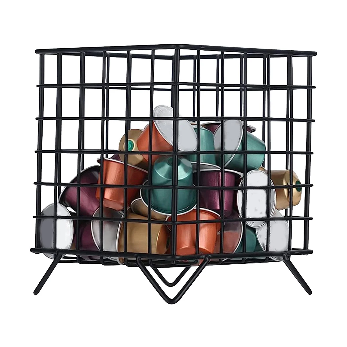 1 suporte para cápsulas de café, suporte para copos de capacidade K e organizador de armazenamento de café para organizador de estação de café-ABLM