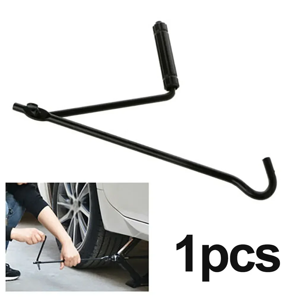 Spare Tire Lug Wrench Jack Lug Car Trunk Handle Lift Iron Tool US  Tire Wheel Jack Lug Wrench