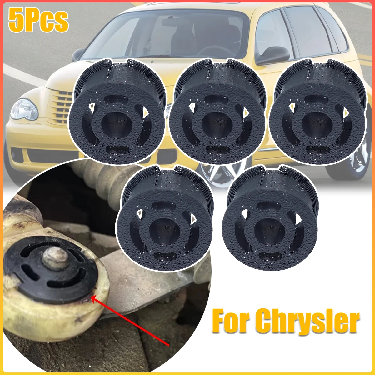 5pcs For Chrysler PT Cruiser Laser GS Manual 5SP Gear Selector Linkage Grommet Smooth Shifting Upgrade Shift Cable Bushing Fix