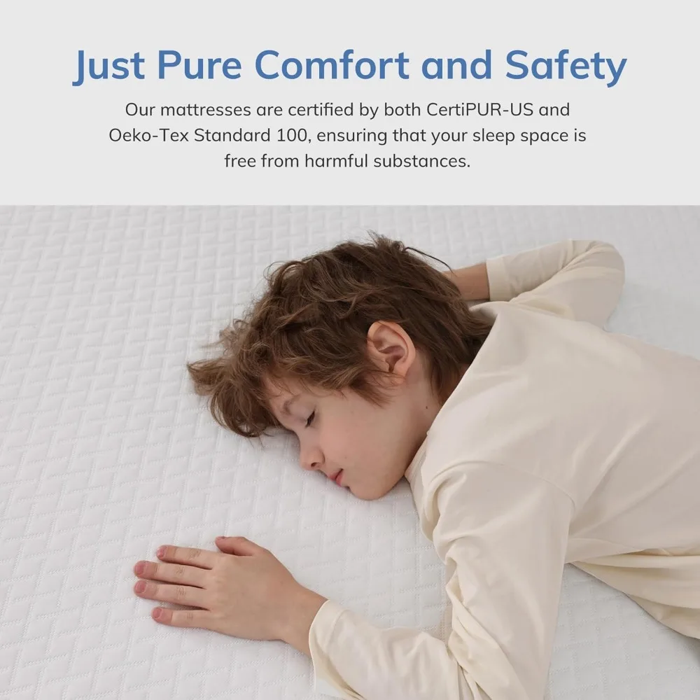 مرتبة إسفنجية ميموري فوم من Green Tea مقاس 10 بوصات بالحجم الكامل - نوم بارد، تخفيف الضغط، صلابة متوسطة، معتمدة من CertiPUR-US #4