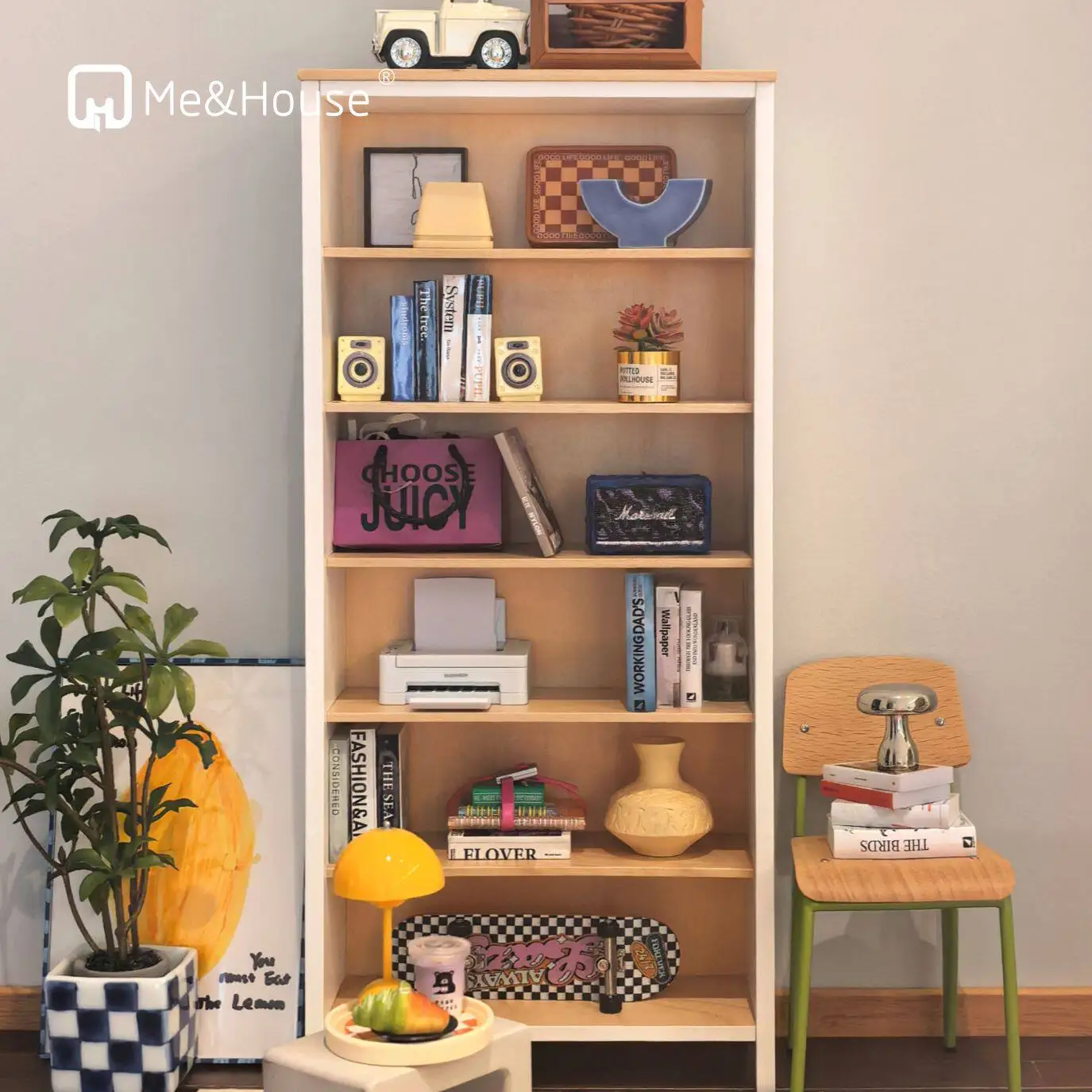 1:6 Mini Model Dollhouse Furniture Accessories Solid Wood Floor Cabinet Storage Rack Bookshelf Bjd Blyth Soldier Lol decor Props