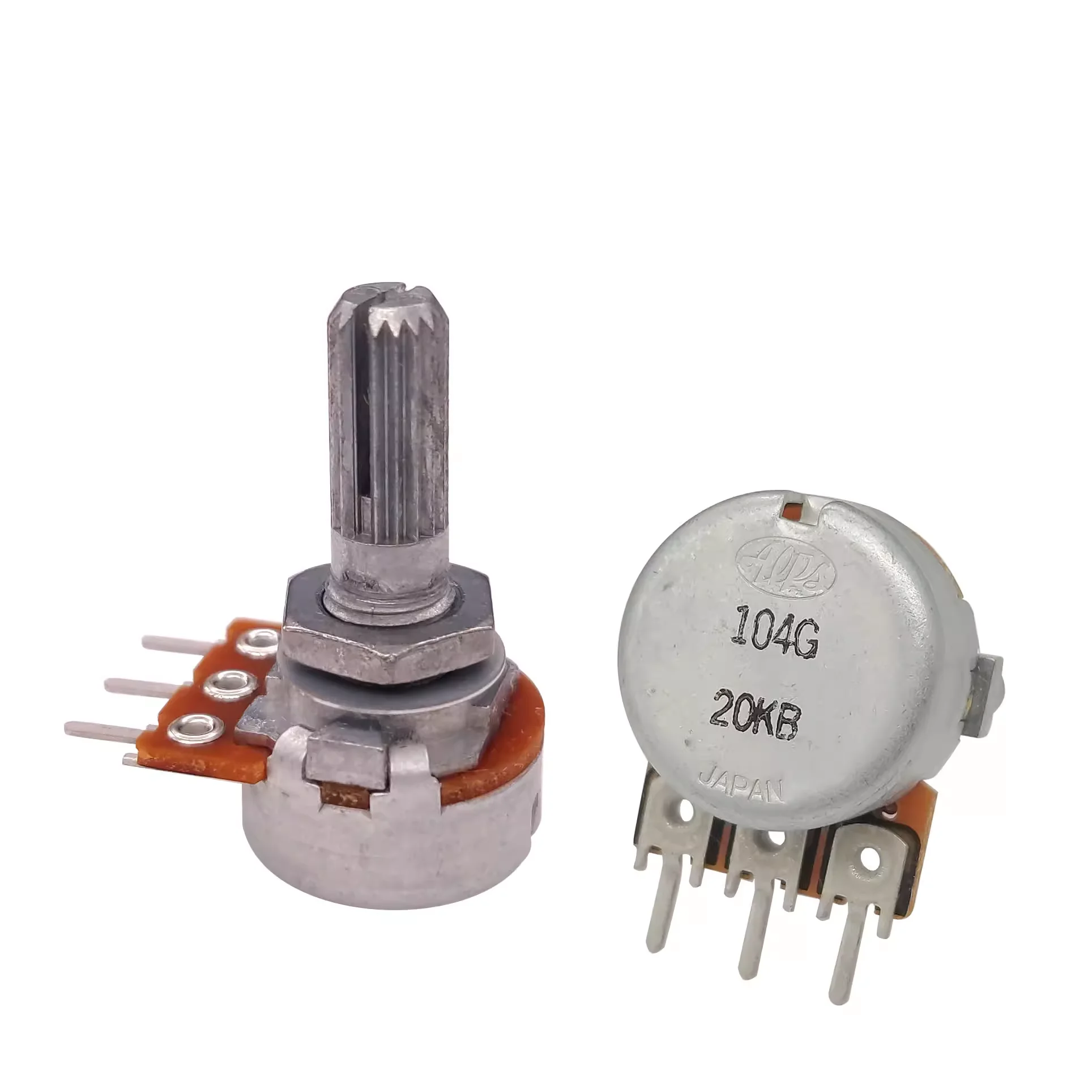 1pcs，Single loop rotary potentiometer，RK163，10KB 20KB 50KB 100KB，3Pin，The shaft length is 20mm，Audio Volume Knob