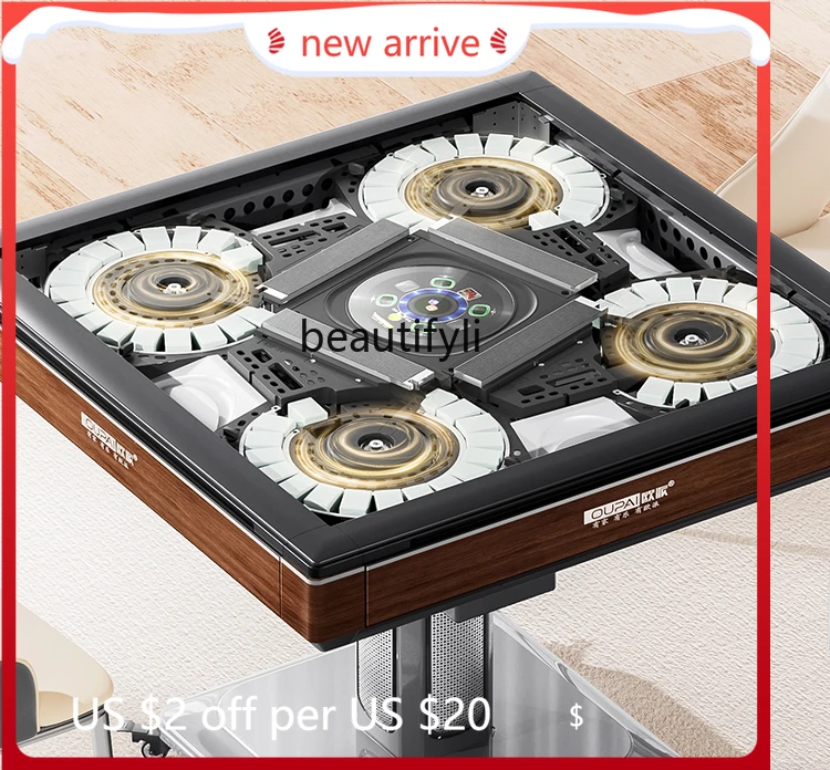 

G1218 Folding mahjong machine cyclone roller coaster T1 oblique port, fully automatic household mahjong table
