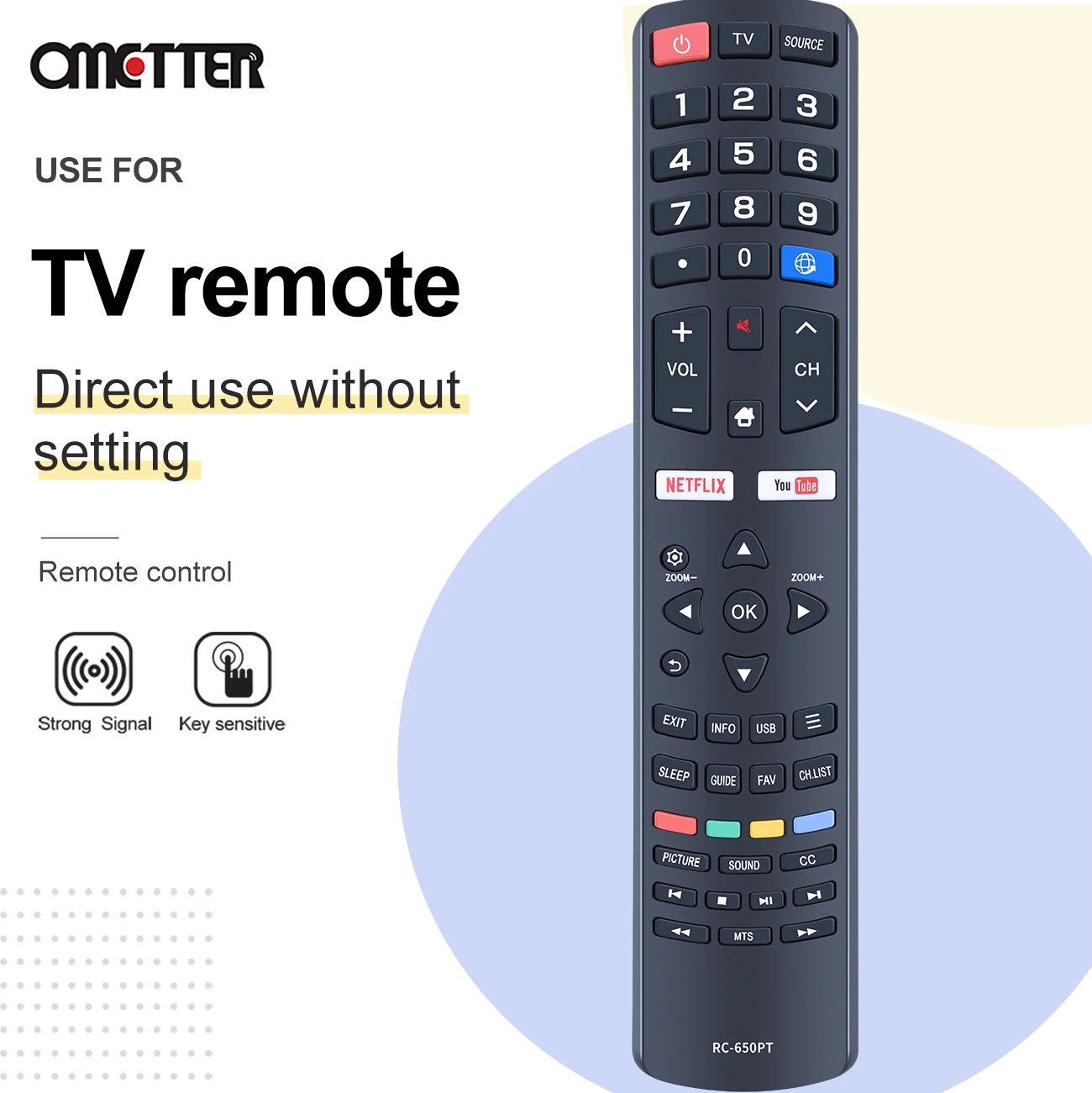 RC-650PT ل دايو الذكية التلفزيون عن بعد التحكم 32D1561 43D1560 49D1660 55D1700 U43A8500TN 43D1280UD L32V780BTS 32D1280 U55V880BTS