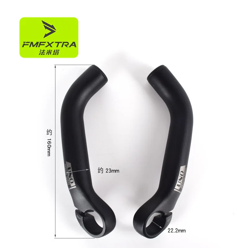Bicycle pair handlebars bull horn handlebars extended rest handlebars, one-piece forged sheep horn pair  equipment accessories