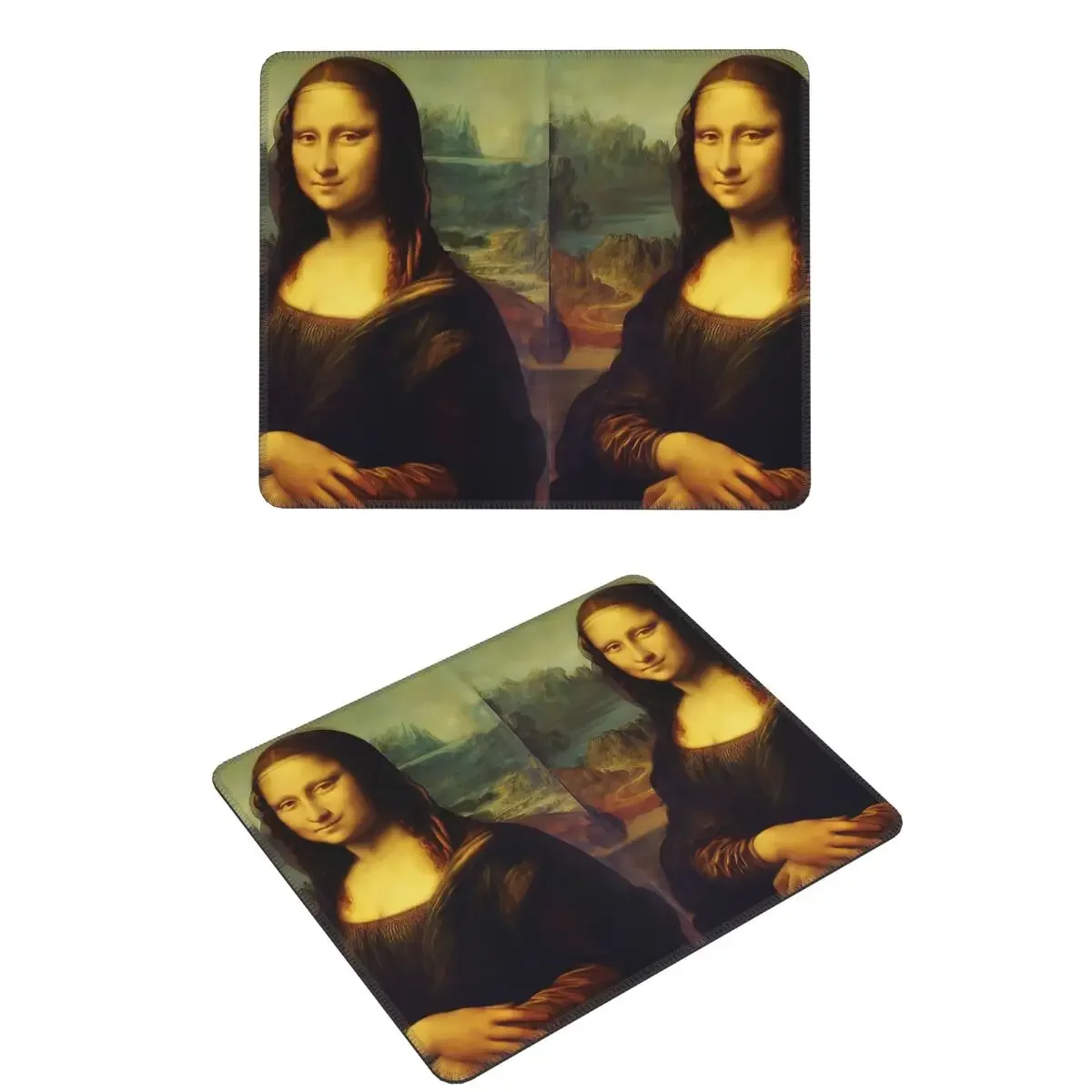

Коврик для мыши Mona Lisa - детализированный и восстановленный, для компьютерной клавиатуры и мыши, игровой коврик для ПК, настольный коврик для офиса, аксессуары для стола