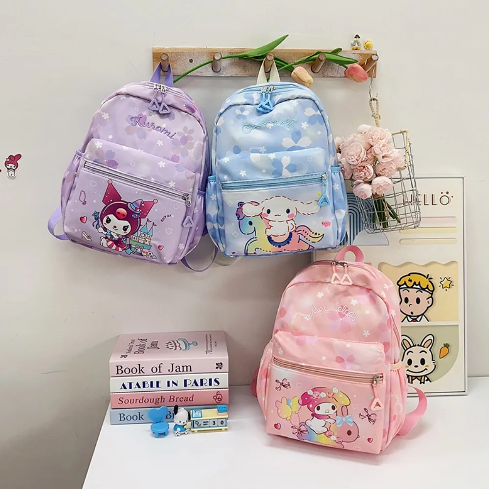 

Детский рюкзак Sanrio Kuromi My Melody для девочек и мальчиков, легкий дышащий школьный рюкзак, детская сумка на плечо с рисунком Cinnamoroll, подарки
