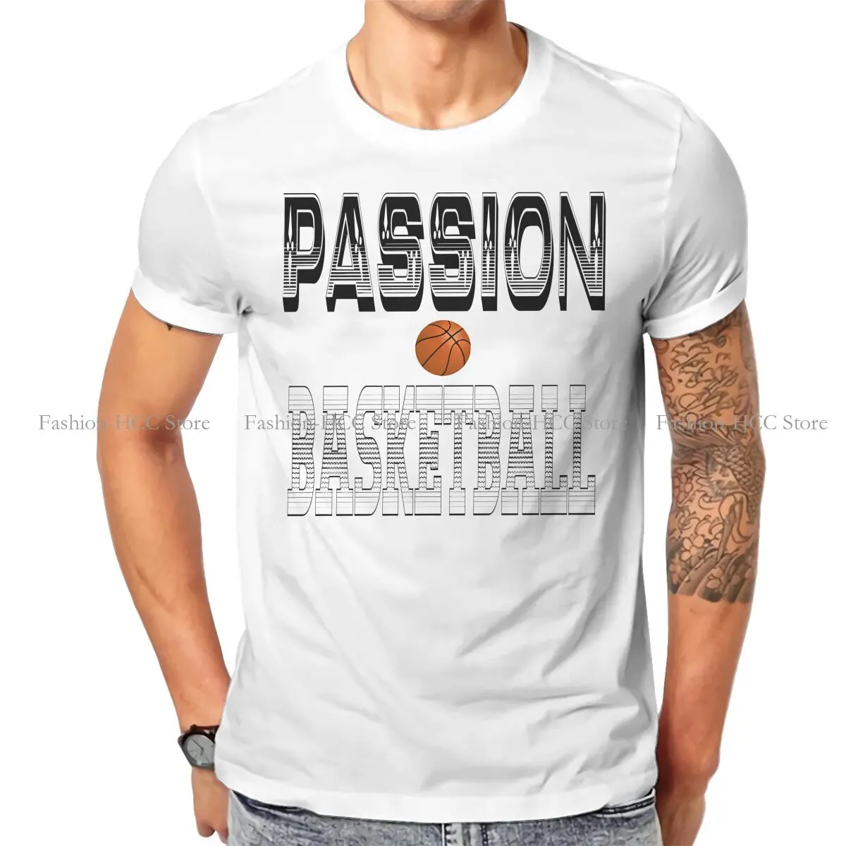 Passion Sport Basket Hipster TShirts Basketball Male Style Fabric Tops T Shirt