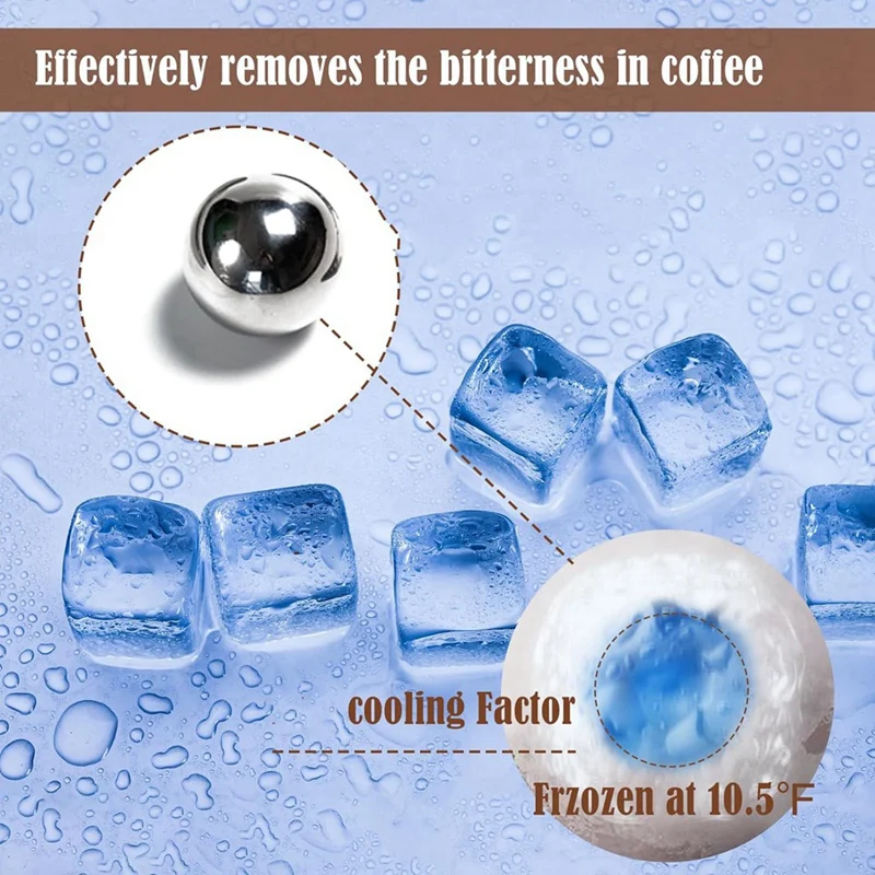 Espresso Frozen Ball For Espresso Coffee Espresso Cooling Tool Stainless Steel Chiller Ball/Ice Sphere, Espresso Cooler