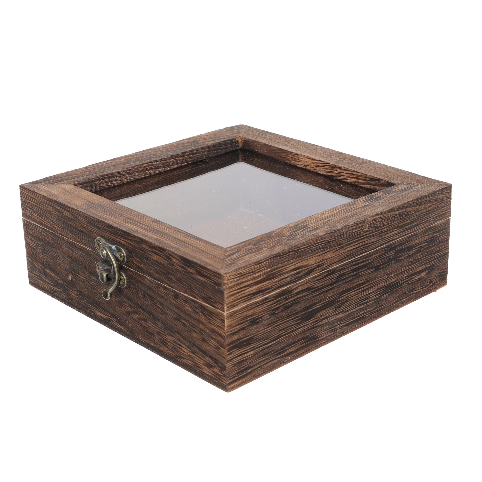 Butterfly Specimen Box Container with Lid Sample Case Bin Retro Wooden Lidded Glass