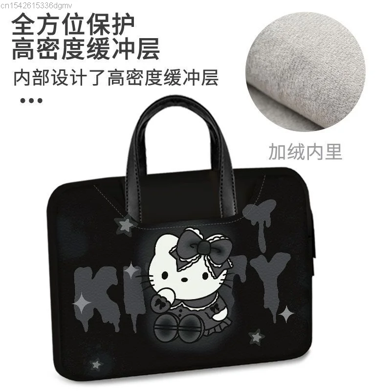 Sanrio Gothic Hello Kitty Laptop Bag Briefcase For 12 13.3 14 15.6 16 Inch Computer Bag For Macbook Pro Air M1 Lenovo Dell HP