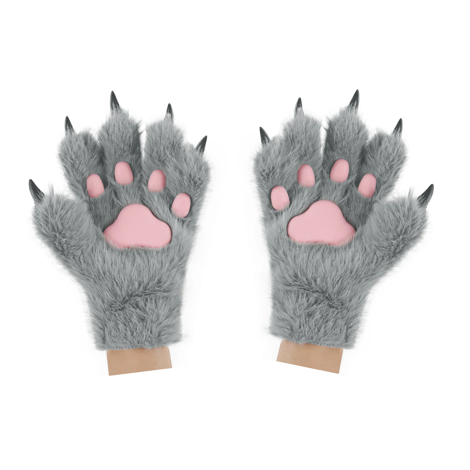 Flauschige Katzenohren, Katze, langer Schwanz, plus süße Katzenpfoten, Handschuhe, Set, Cosplay, Kostümzubehör, Halloween, Karneval, Party, Anzieh – Detail 10