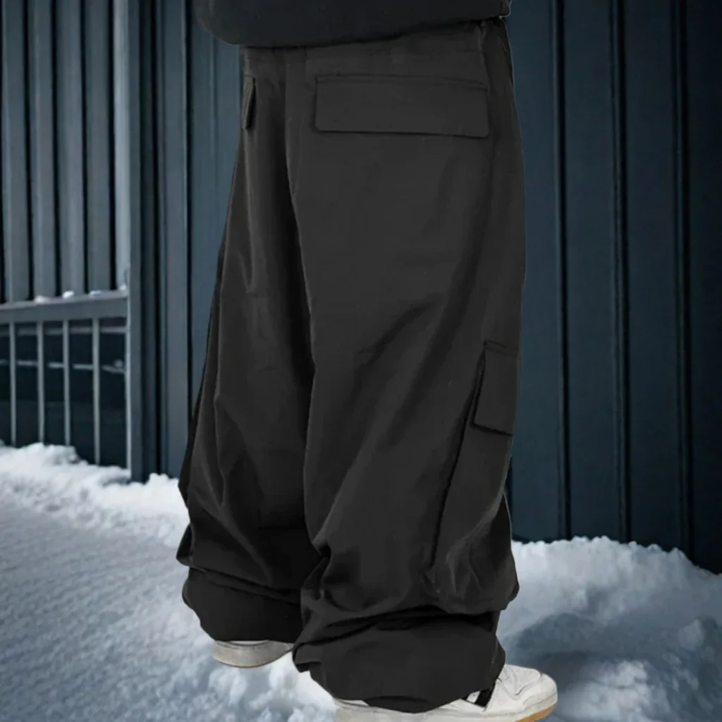2025 Male Cargo Ski Pants Winter New Loose Skiing Baggy Pants Men Warm Snow Bib Overall Clothes 3L Waterproof Snowboard Trousers