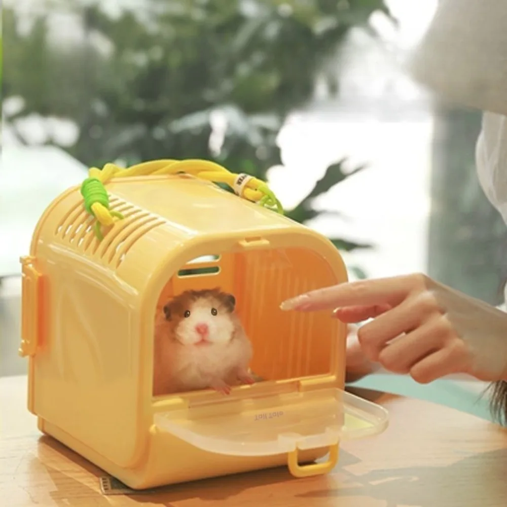 

Transparent Hamster Carrying Cage Portable Detachable Golden Bear Special Outdoor Handbag Breathable Small Animals Carriers