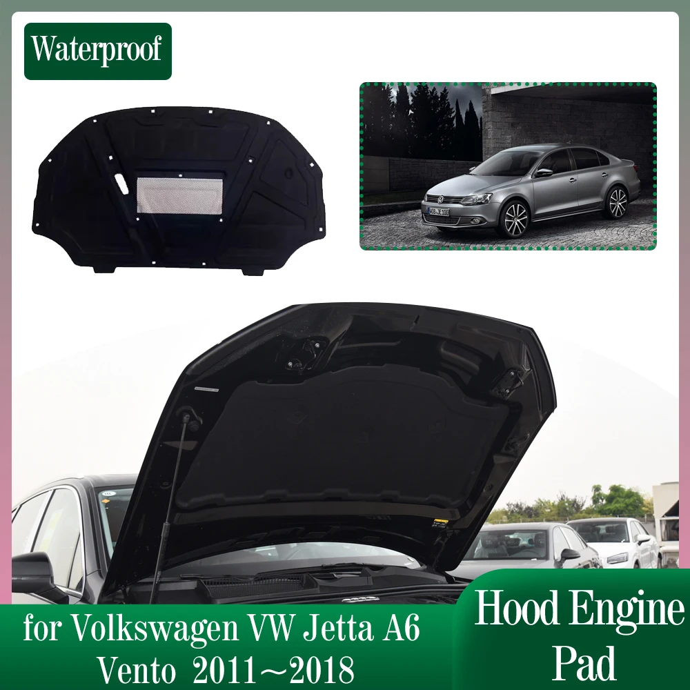 

Изоляционная прокладка для капота автомобиля Volkswagen VW Jetta A6 Vento 2011 ~ 2018 2012, 2013 2014 2015 2016 2017 Звуконепроницаемая теплоизоляционная хлопковая прокладка, подкладка, аксессуары