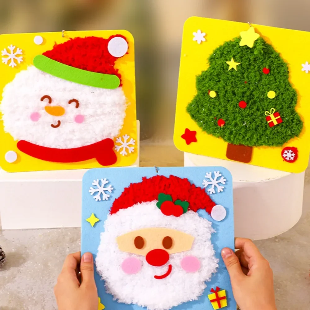 Christmas Sewing Toy Sewing Set Beginner Embroidery Toy Projects Non-Woven Sewing Kit Educational Christmas Craft For Children's