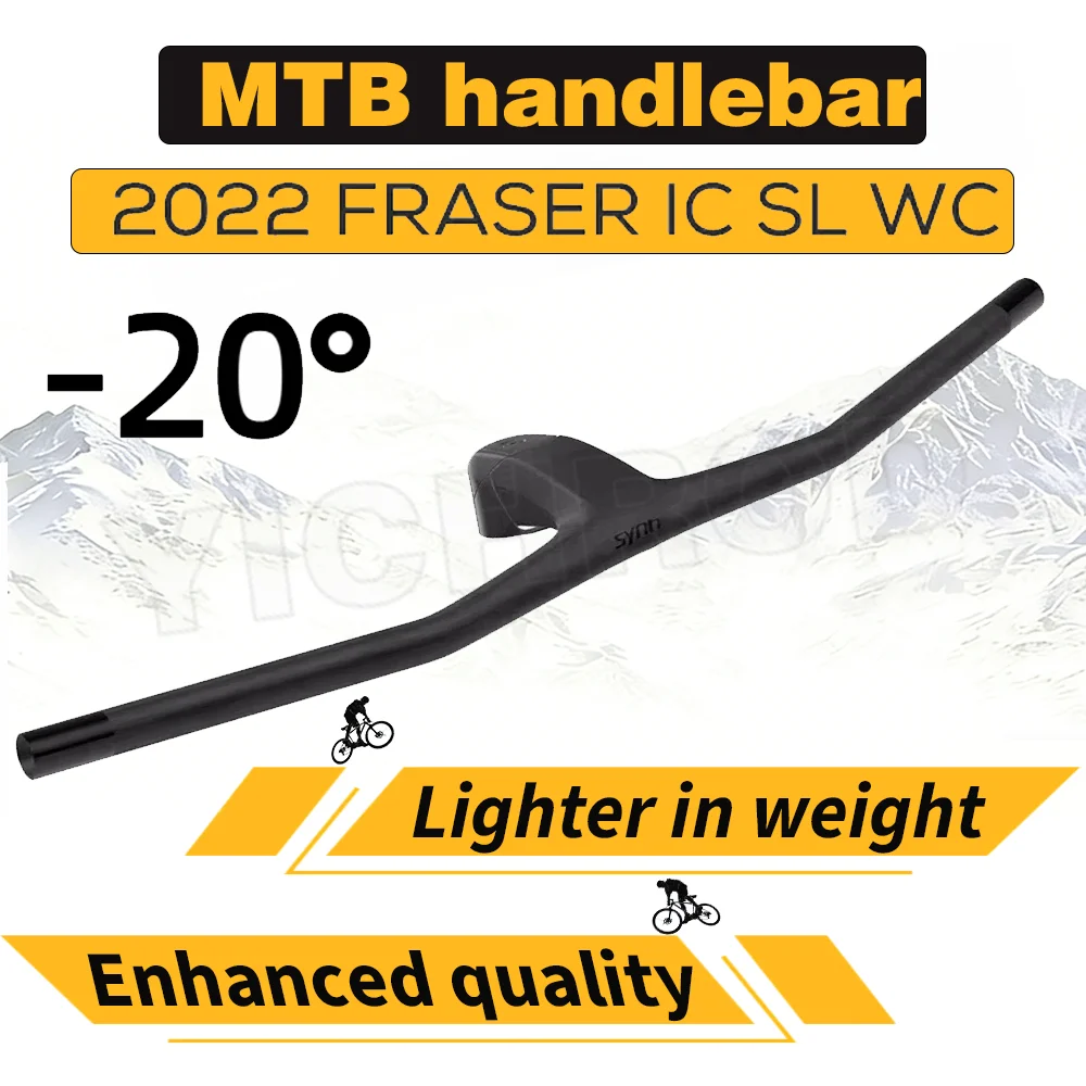 

2022 SYN FRASER IC SL WC For Sparks Frame Full carbon MTB Handlebar 740MM -20 degrees Full Carbon Fibre Integrated Cockpit