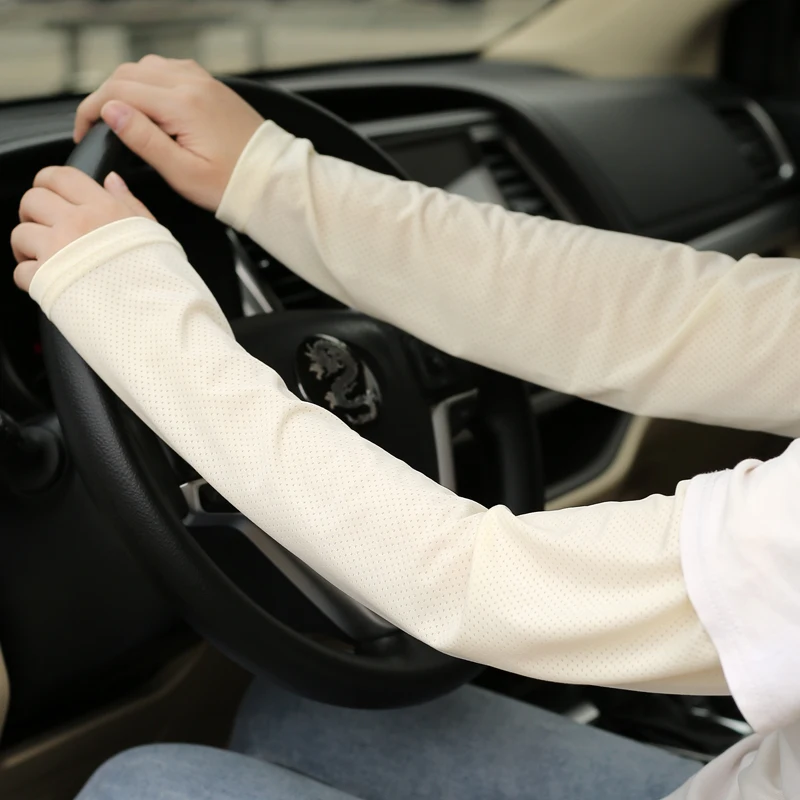 

Ice sleeve summer sun protection men's ice silk sleeve women's thin cycling lengthening loose driving sunshade elbow gloves