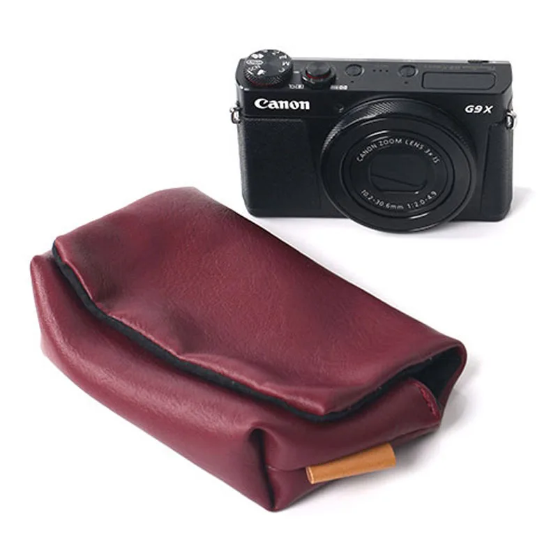 Soft Leather Camera Case Bag For SONY ZV1 RX100 HX90 WX500 WX350 Ricoh GR III Panasonic LX10 Canon G7X SX730 SX740