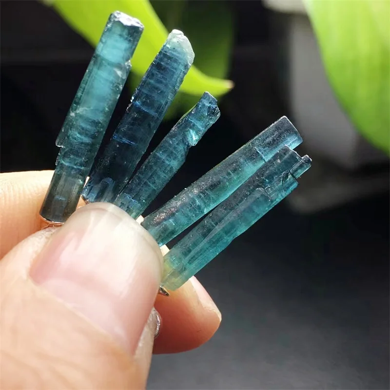 S925 Natural Clear Bule Tourmaline Pendant Jewelry accessories Fashion Reiki Healing Fengshui Stone Gift 1PCS